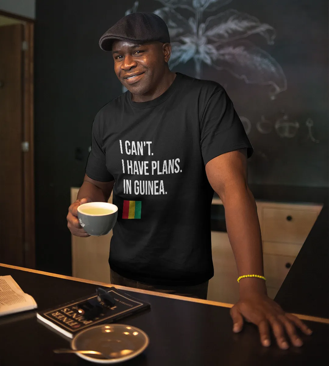 1sttheworld T-Shirt - I Can't I Have Plans In Guinea T-Shirt Black A35