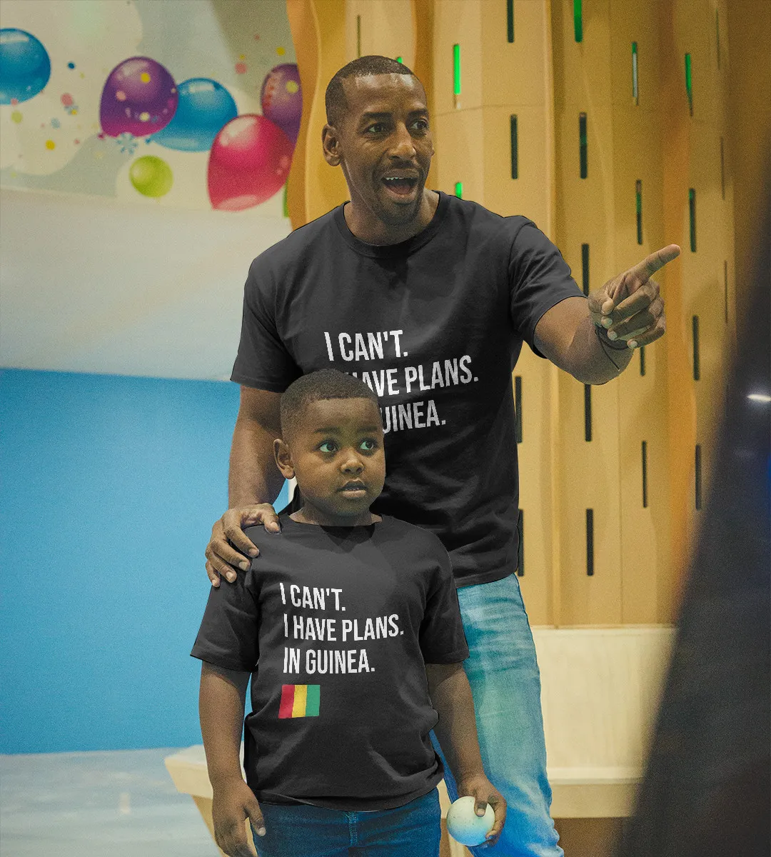 1sttheworld T-Shirt - I Can't I Have Plans In Guinea T-Shirt Black A35