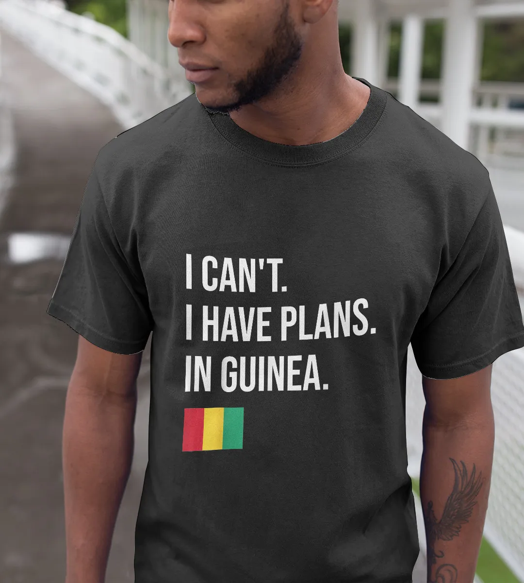 1sttheworld T-Shirt - I Can't I Have Plans In Guinea T-Shirt Black A35