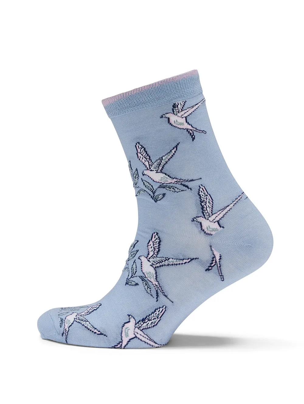 2 Pack Butterfly 3/4 Crew Socks