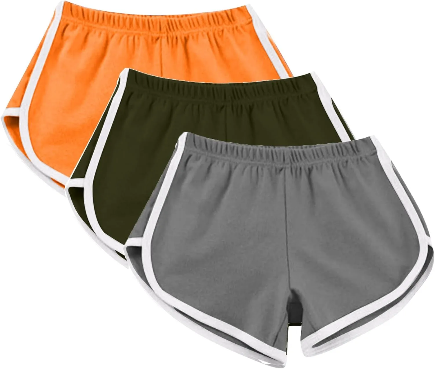 3 Pack Shorts for Women Summer Casual High Waisted Dolphin Workout Gym Running Athletic Sports Shorts Lounge