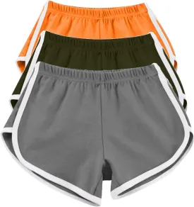 3 Pack Shorts for Women Summer Casual High Waisted Dolphin Workout Gym Running Athletic Sports Shorts Lounge