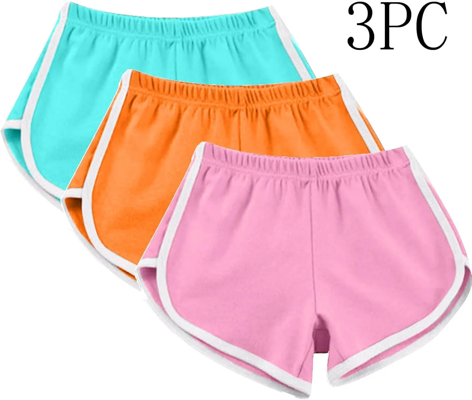 3 Pack Shorts for Women Summer Casual High Waisted Dolphin Workout Gym Running Athletic Sports Shorts Lounge