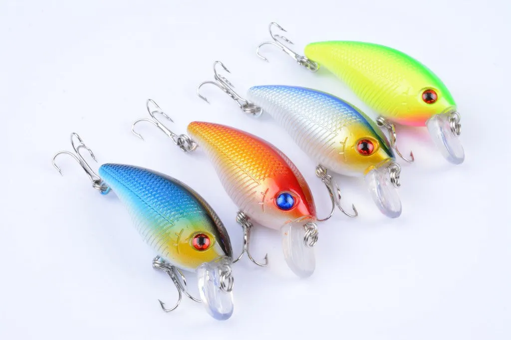 4X 6.5cm Topwater Fishing Lures, Vibrant Colors, Saltwater
