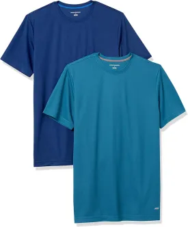 Amazon Essentials T-Shirts for Men, Active Performance Tech, Available in Big & Tall, Pack of 2