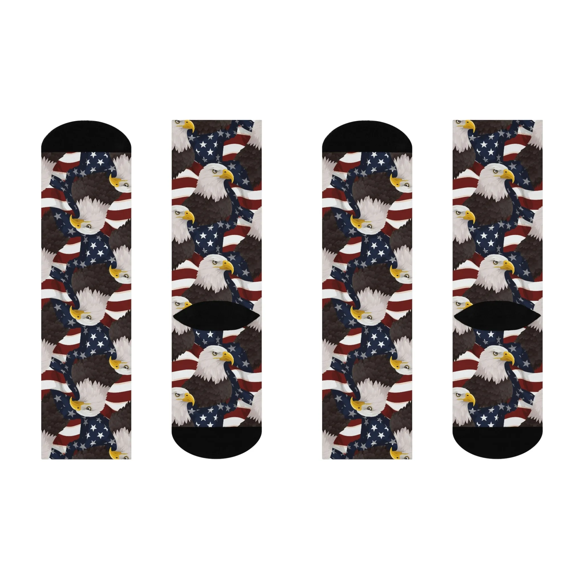 American Blad Eagle Design Cushioned Crew Socks