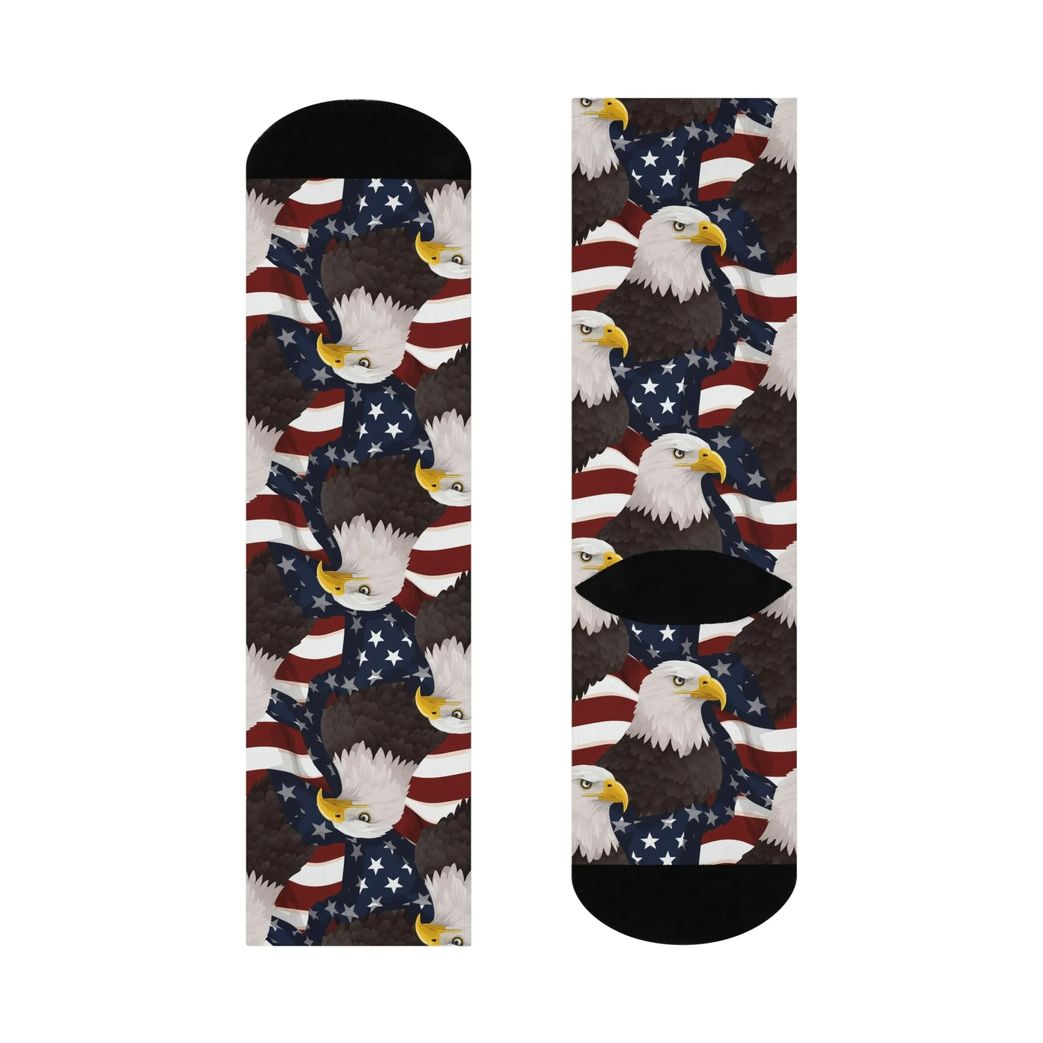 American Blad Eagle Design Cushioned Crew Socks