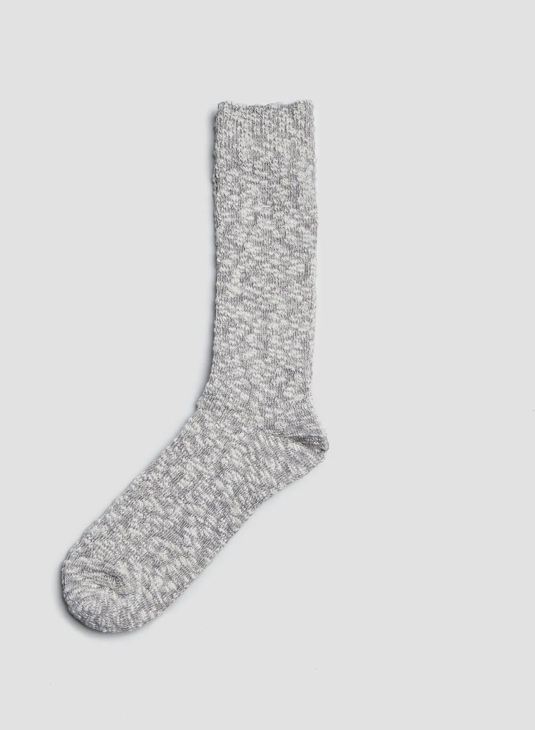 Anonymous Ism Lightweight Slub Crew Sock in Mid Grey