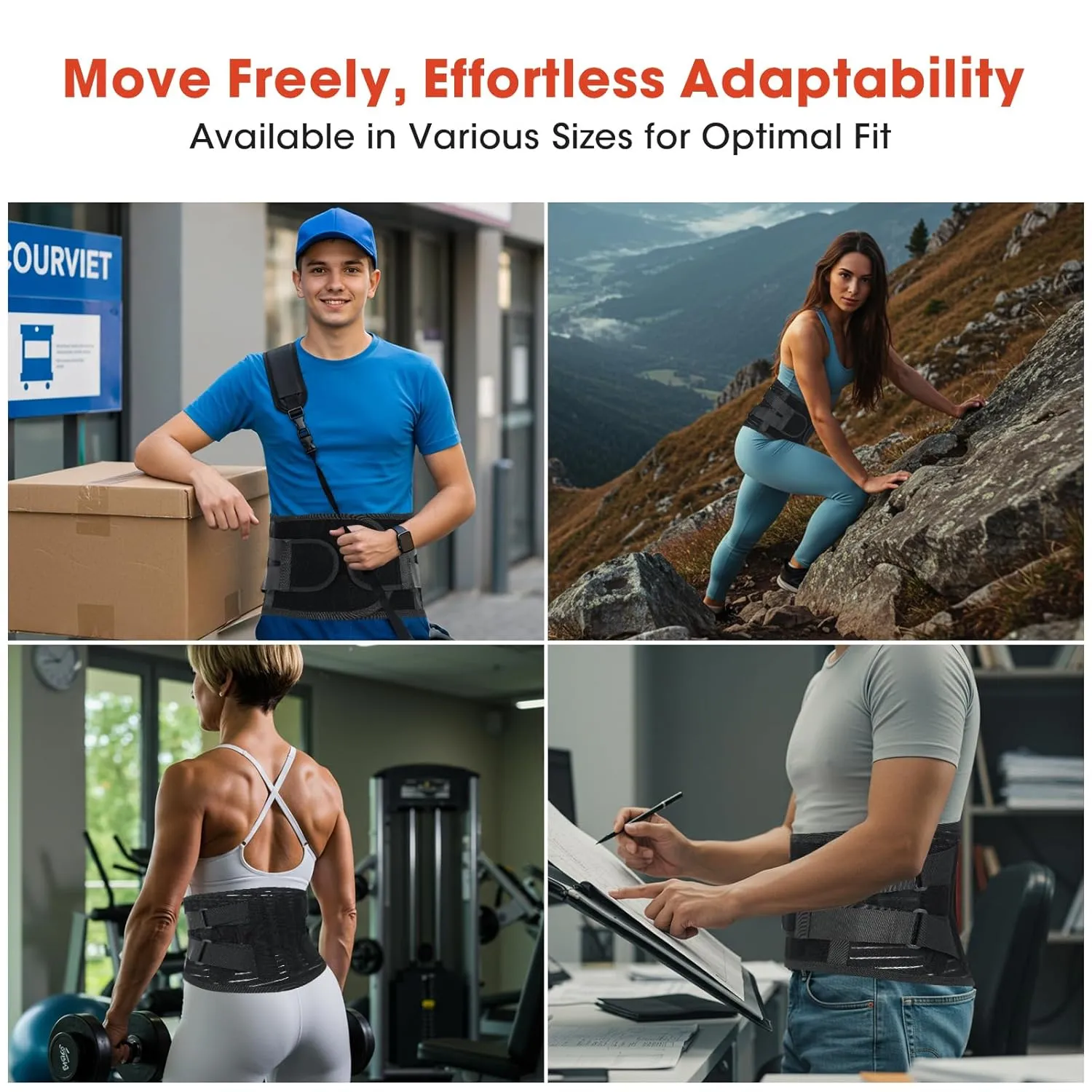 Back Brace for Lower Back Pain Relief with Bionic Support System,Lumbar Support Belt for Men Women,Breathable Mesh with 3D Lumbar Pad for Herniated Disc, Sciatica, Scoliosis(BlackL)