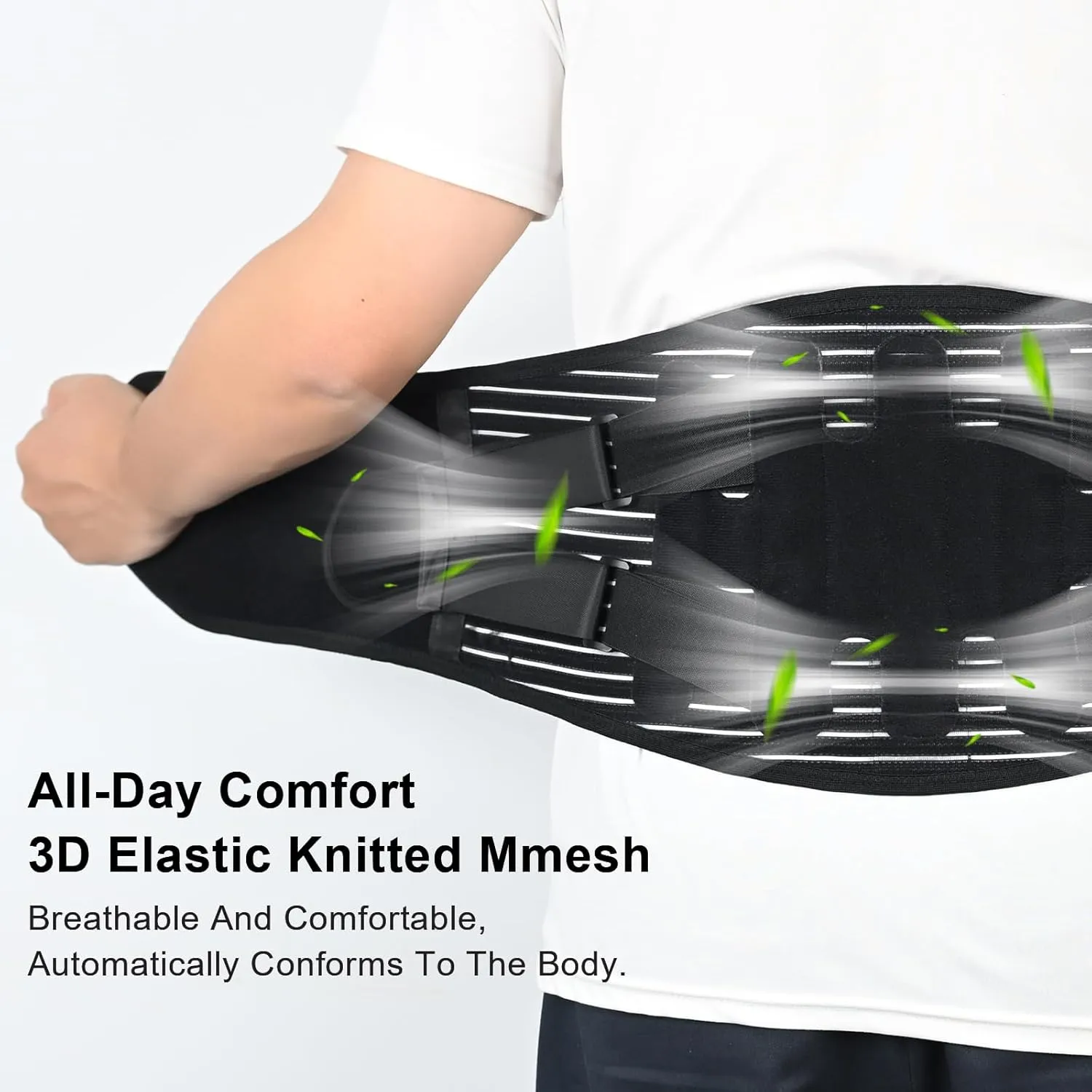 Back Brace for Lower Back Pain Relief with Bionic Support System,Lumbar Support Belt for Men Women,Breathable Mesh with 3D Lumbar Pad for Herniated Disc, Sciatica, Scoliosis(BlackL)