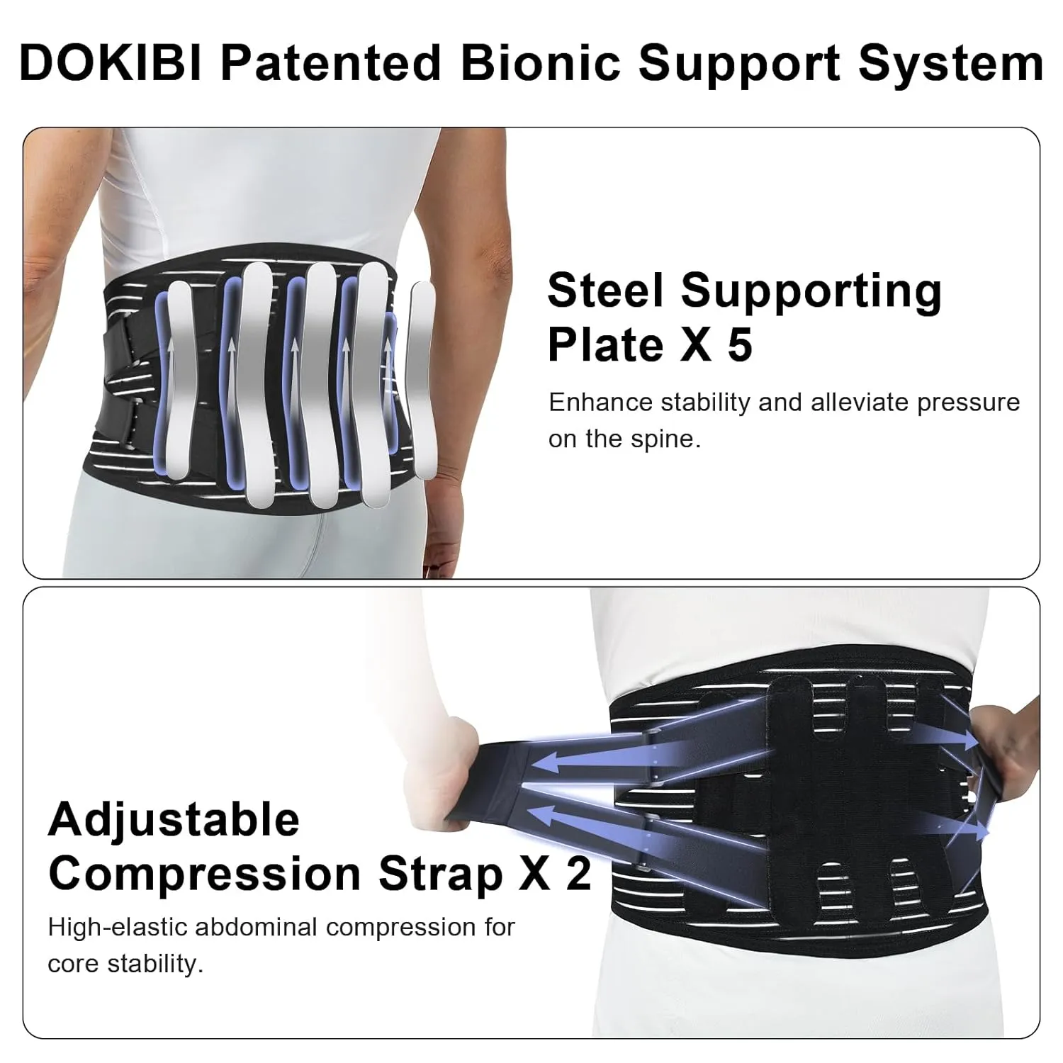 Back Brace for Lower Back Pain Relief with Bionic Support System,Lumbar Support Belt for Men Women,Breathable Mesh with 3D Lumbar Pad for Herniated Disc, Sciatica, Scoliosis(BlackL)