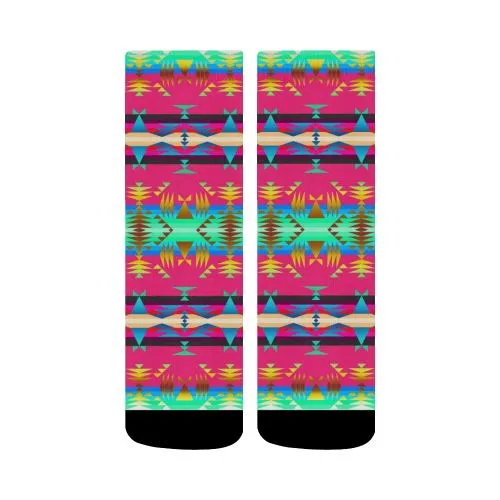 Between the Mountains Sunset Sky Crew Socks