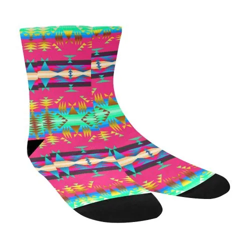Between the Mountains Sunset Sky Crew Socks