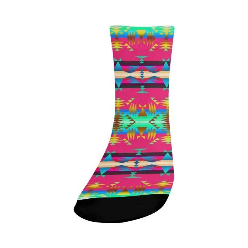 Between the Mountains Sunset Sky Crew Socks