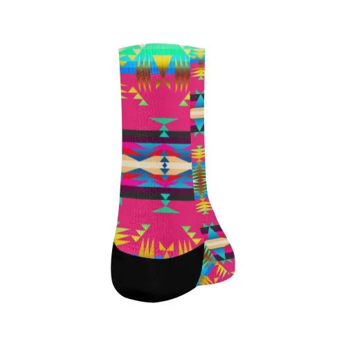 Between the Mountains Sunset Sky Crew Socks