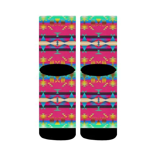 Between the Mountains Sunset Sky Crew Socks