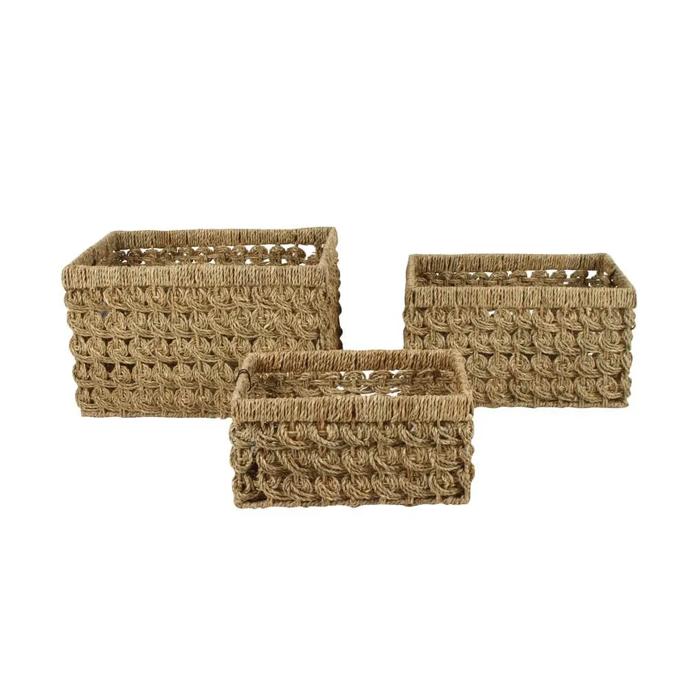 Billi Large Rectangular Seagrass Storage Basket