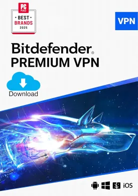 Bitdefender Premium VPN | 10 Device | 1 Year [PC/Mac Online Code]