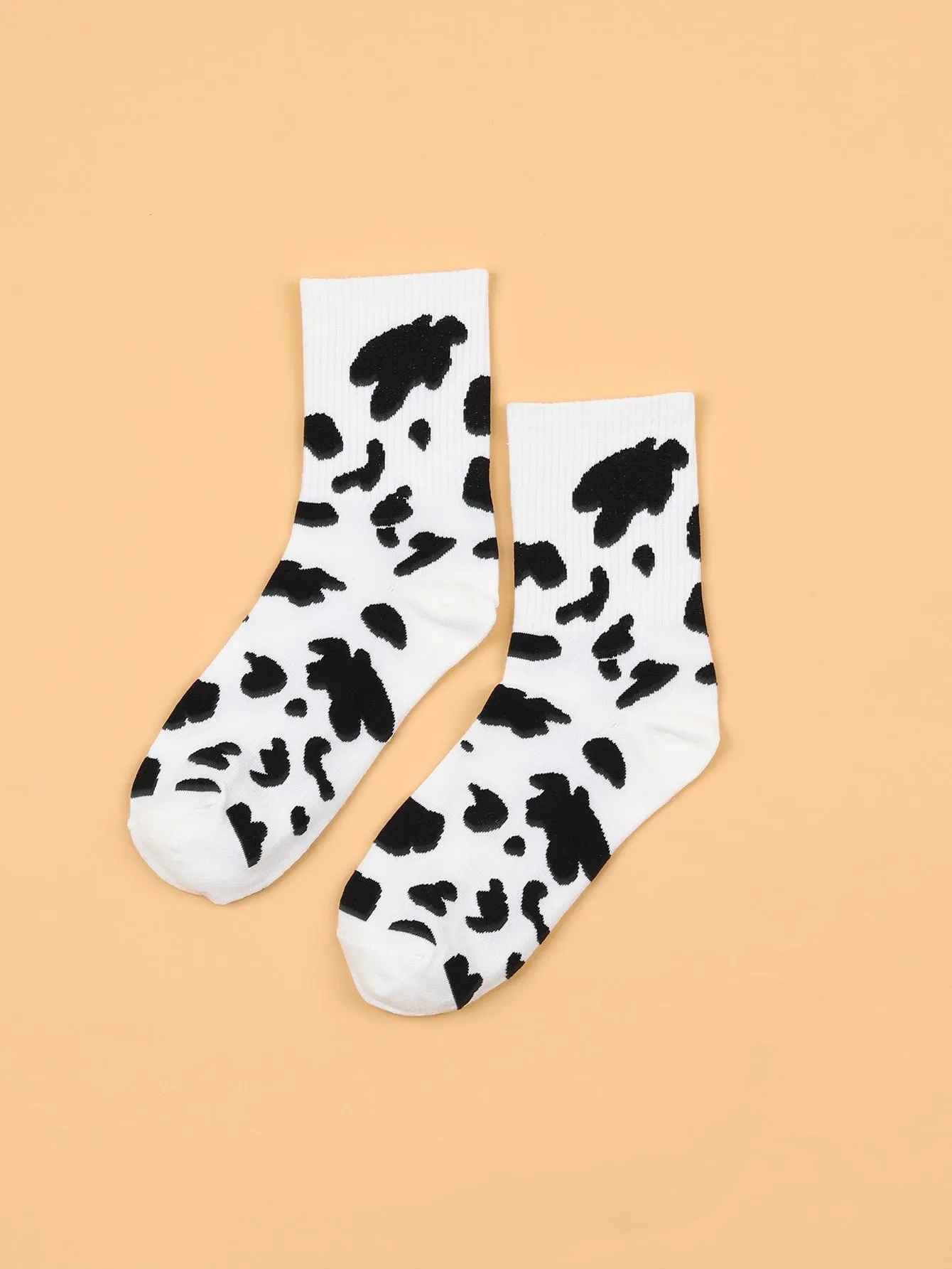 Black and White Cow Print Socks Funny Socks for Women Novelty Socks Funky Socks