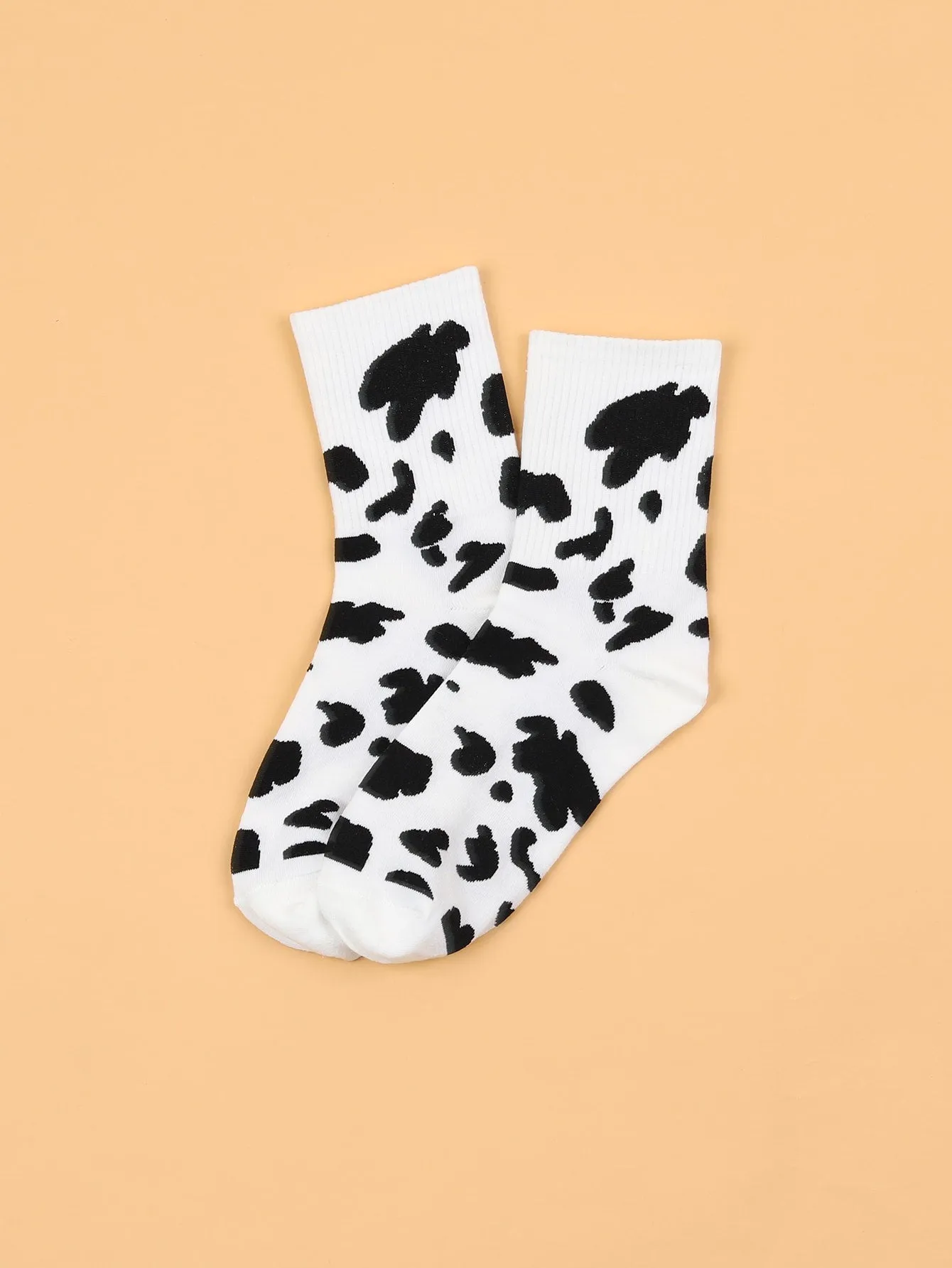 Black and White Cow Print Socks Funny Socks for Women Novelty Socks Funky Socks
