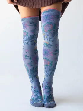 Blossom Knee-High Sock & Scrunchie Set - Denim