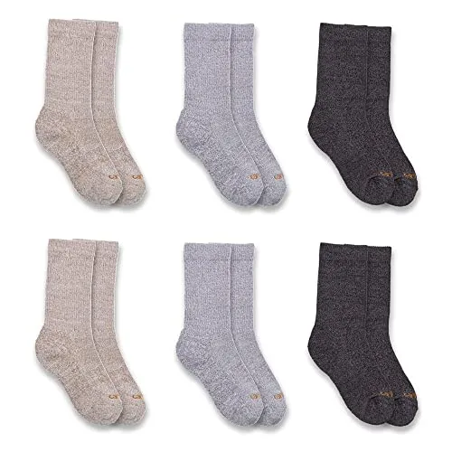 Carhartt SC0696J Boys' Lightweight Crew Sock 6 Pack