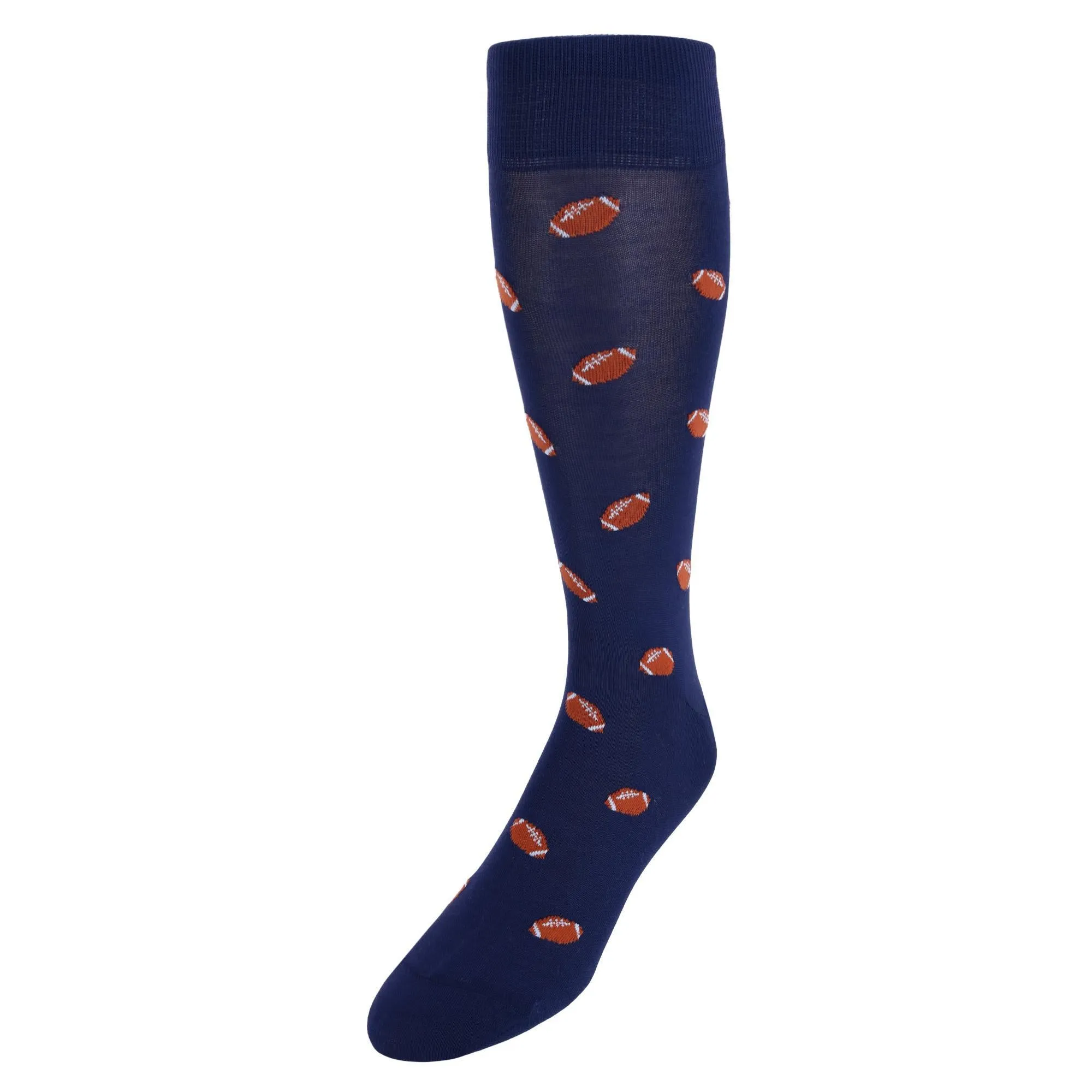 Cheers Whiskey Bottle Cufflinks & Touchdown Football Mid-Calf Socks