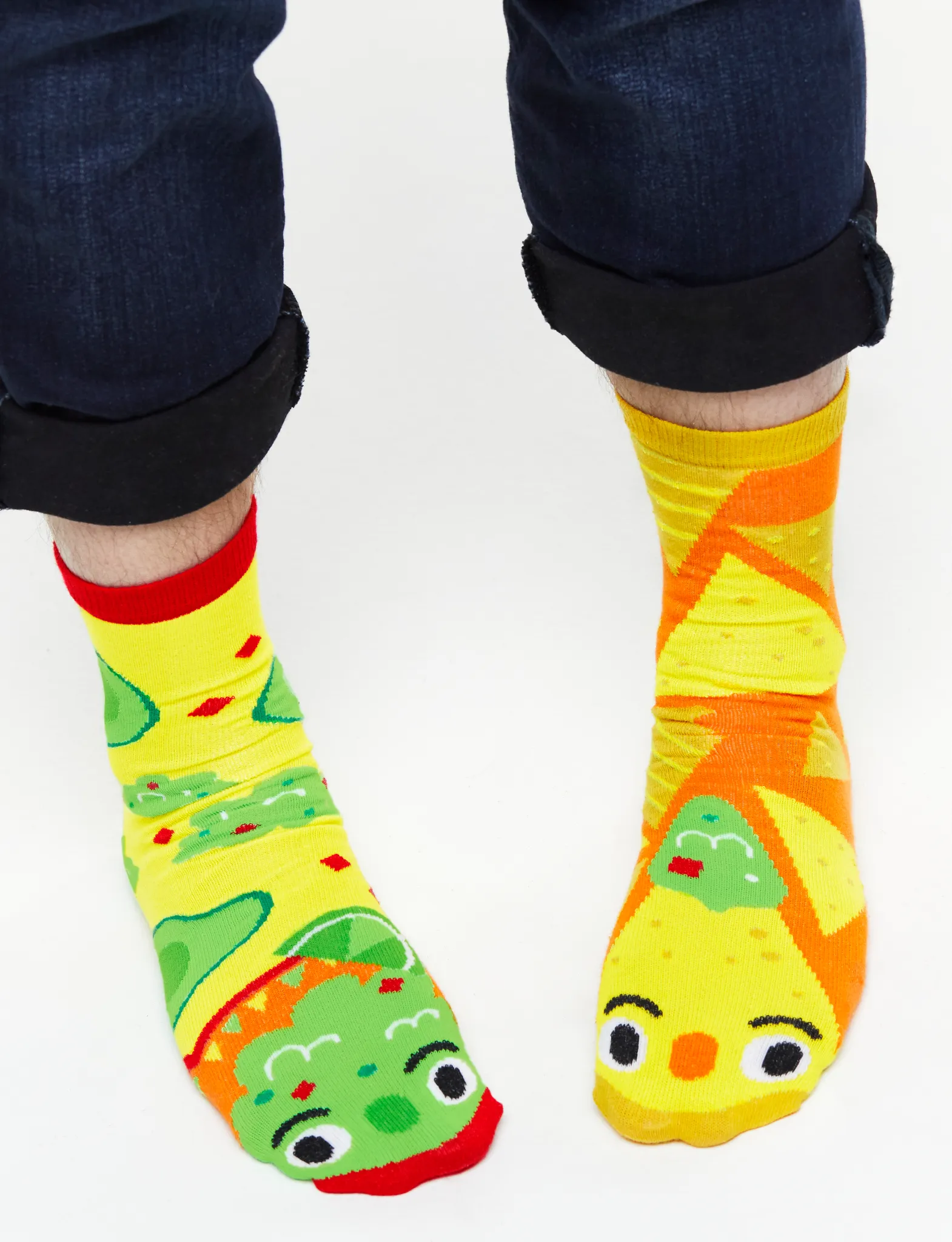 Chip and Guac Mismatched Socks: A Perfect Pair - Adults