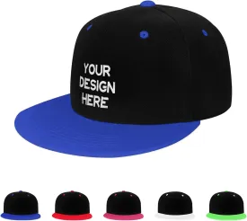 Custom Hip Hop Hat Snapback Hats Personalized Logo Image Baseball Cap Design Your Own Flat Brim Caps for Men Women