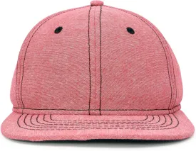 DALIX Premium Flat Bill Baseball Cap Structured Hat Snap Back Chambray