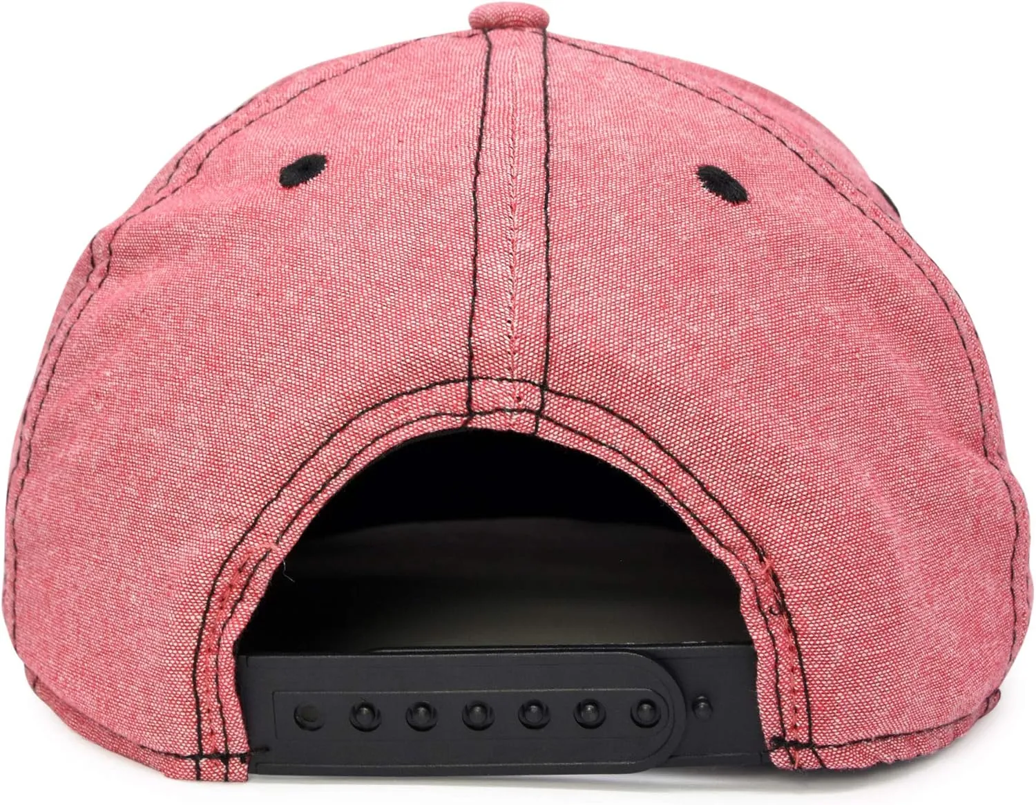 DALIX Premium Flat Bill Baseball Cap Structured Hat Snap Back Chambray