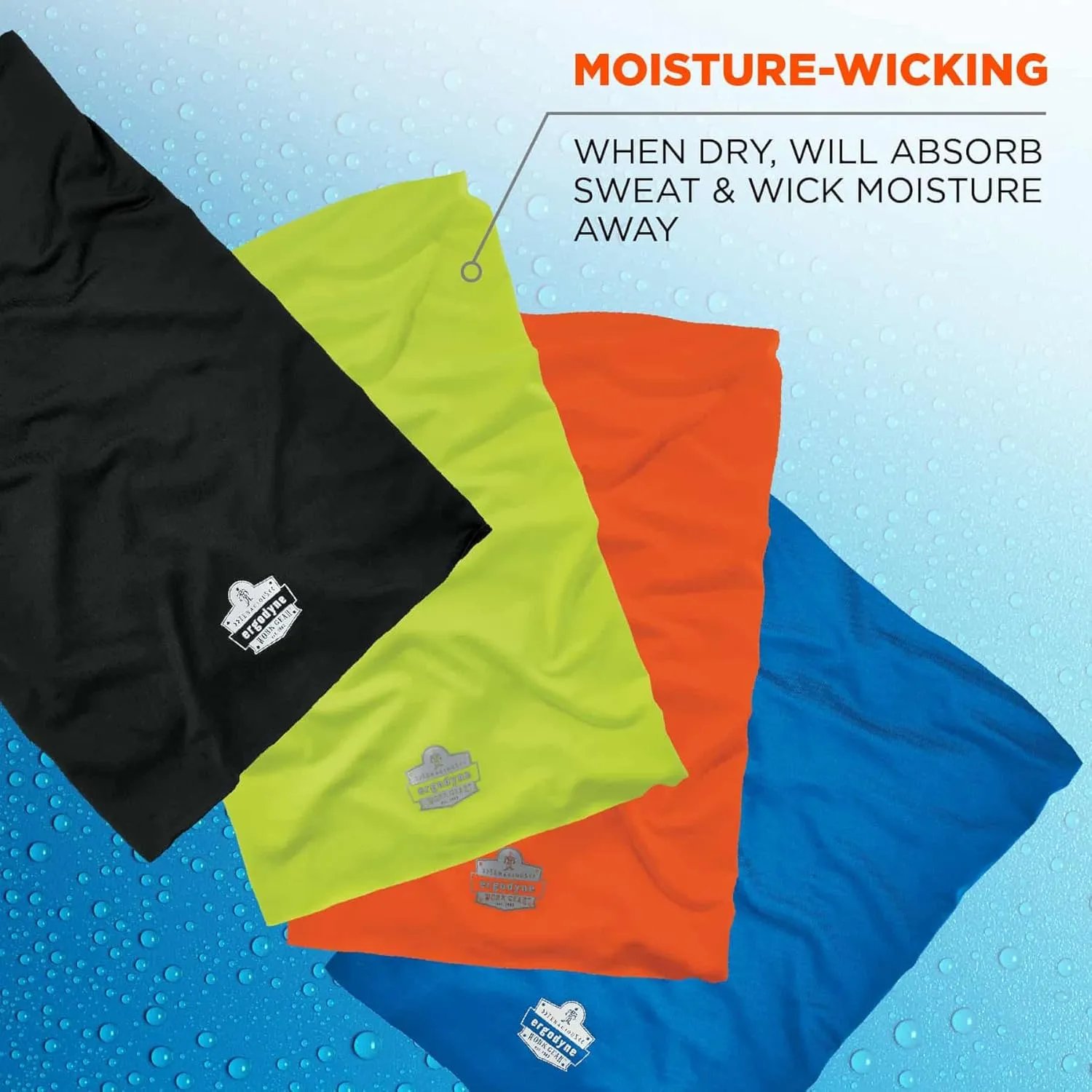 Ergodyne Chill-Its 6487 Cooling Neck Gaiter, Multiple Ways to Wear Headband or Face Mask