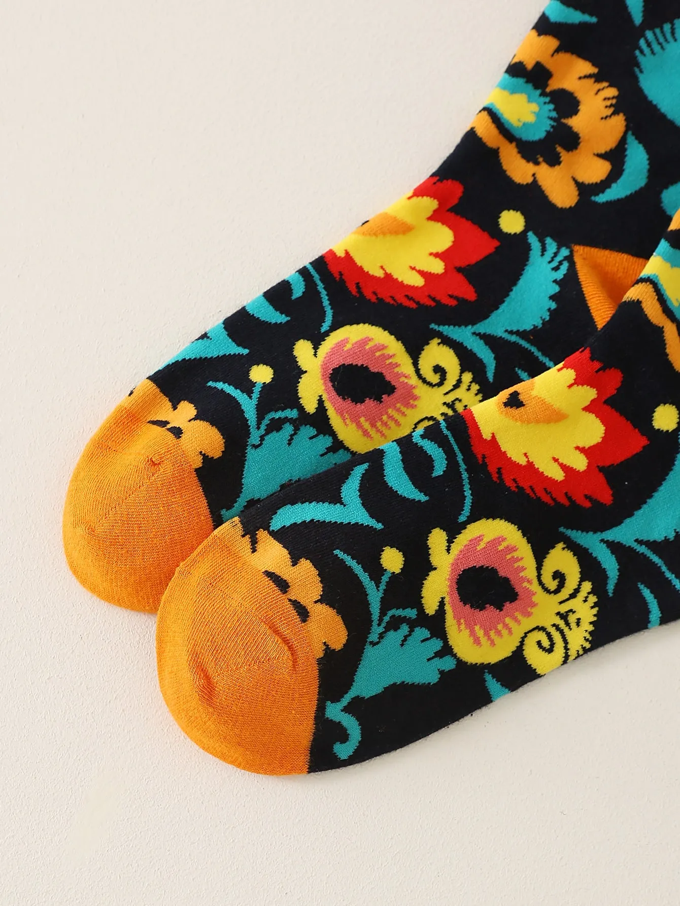 Feather Pattern Crew Socks for Women Fun Socks Funky Socks Novelty Socks
