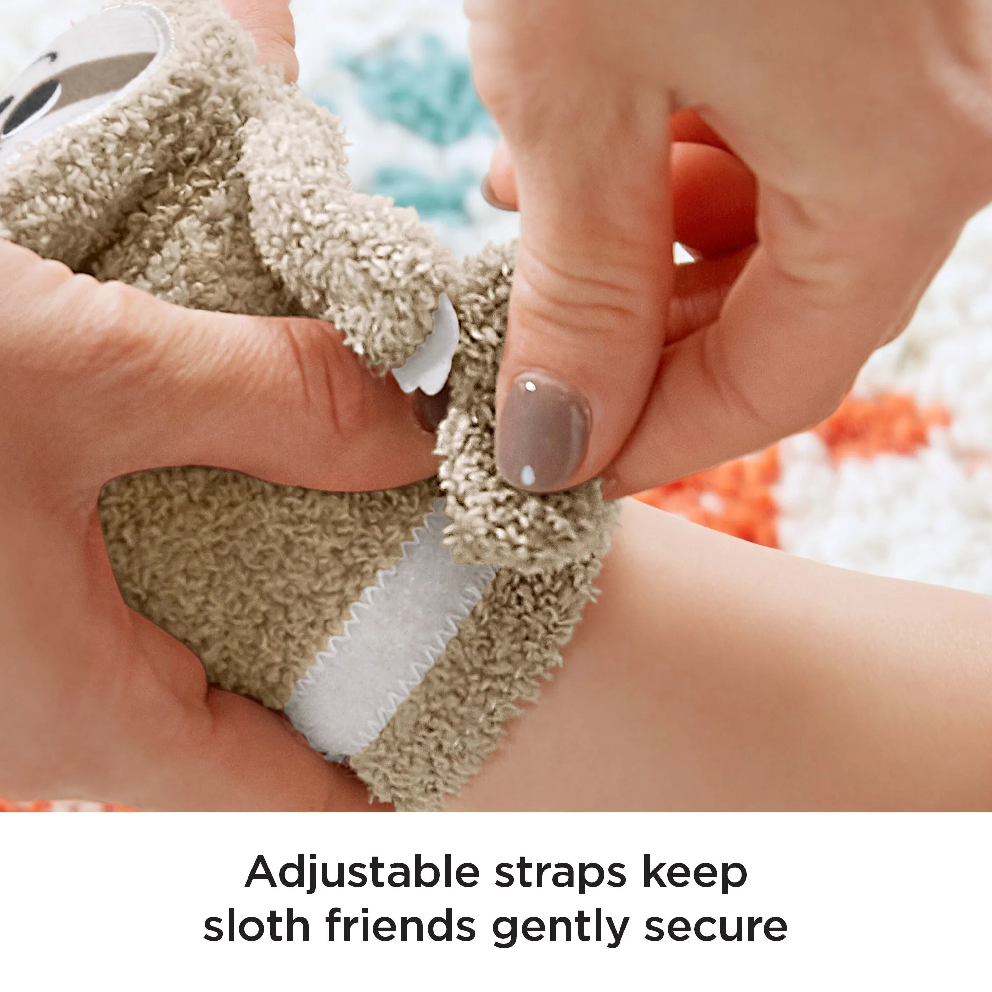 Fisher-Price Sloth Activity Socks Pair Of Wearable Baby Toys