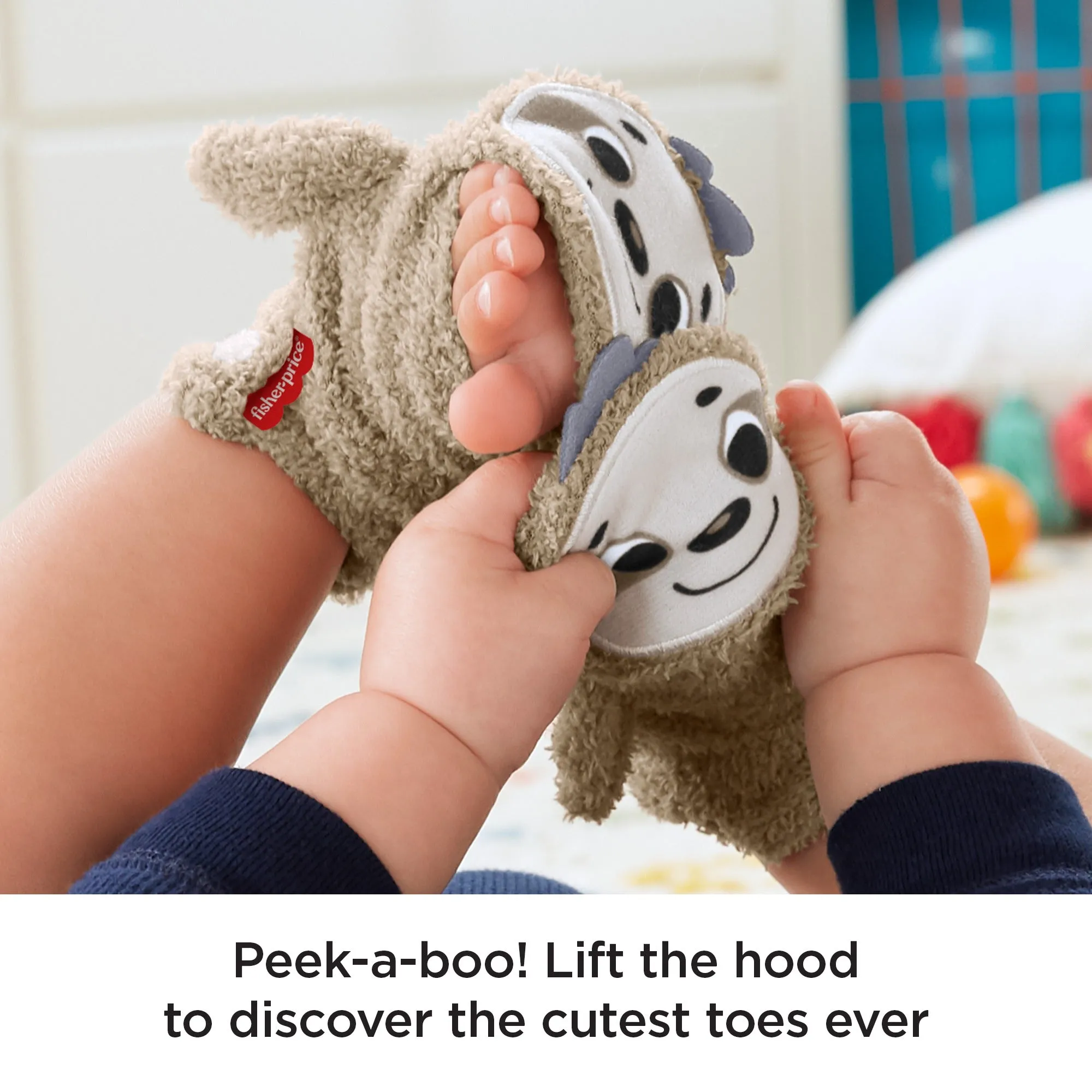 Fisher-Price Sloth Activity Socks Pair Of Wearable Baby Toys