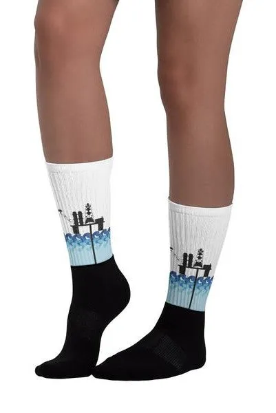 Fun Semi-submersible Platform Unisex Socks