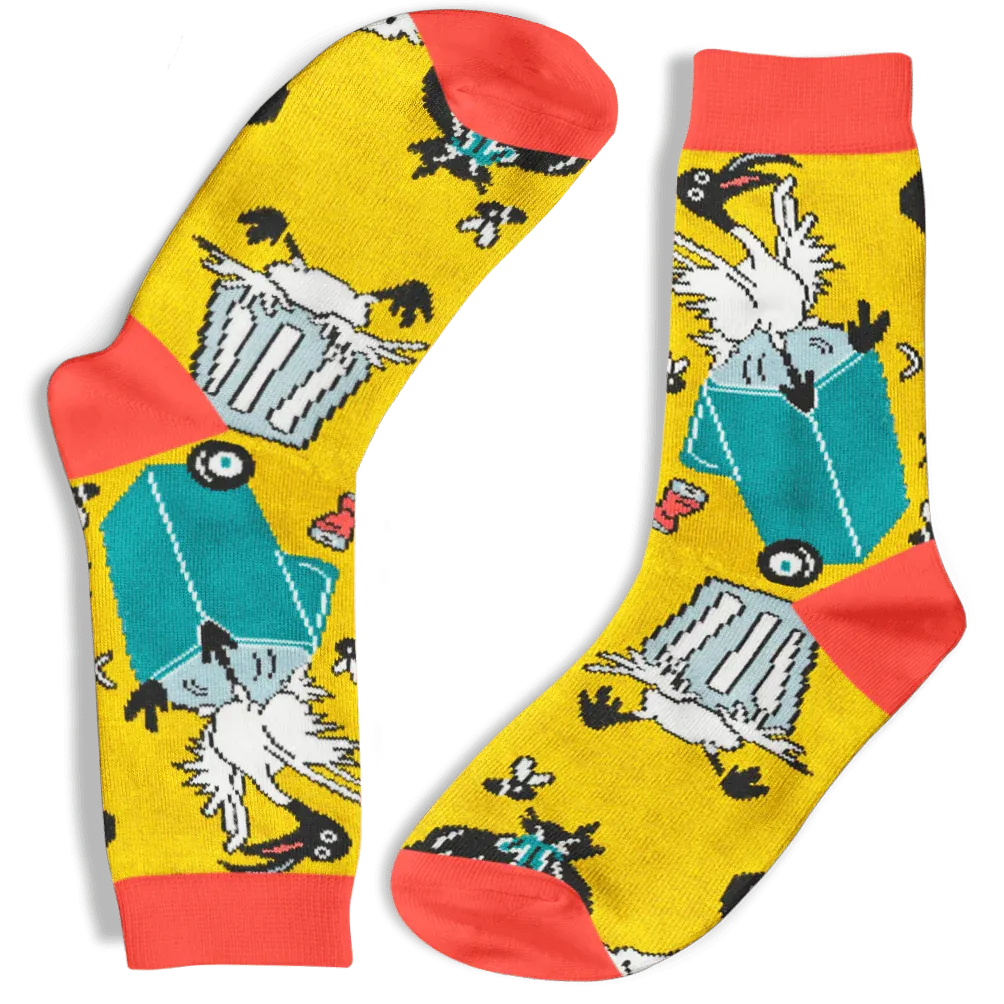 Funky Sock Co Bamboo Socks - Wheelie Bin Chicken