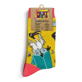 Funky Sock Co Bamboo Socks - Wheelie Bin Chicken