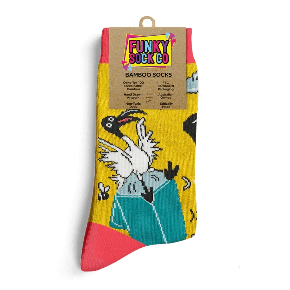 Funky Sock Co Bamboo Socks - Wheelie Bin Chicken