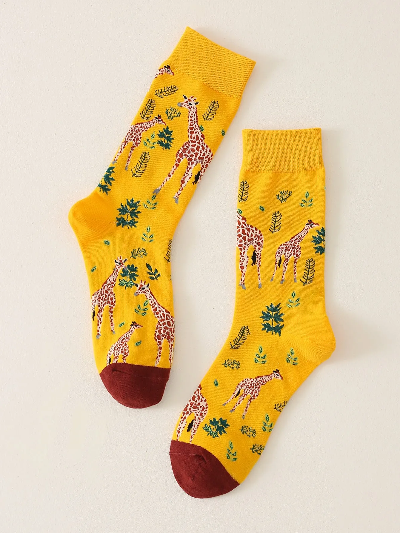 Giraffe Crew Socks Silly Socks for Men Funky Socks Funny Socks Novelty Socks