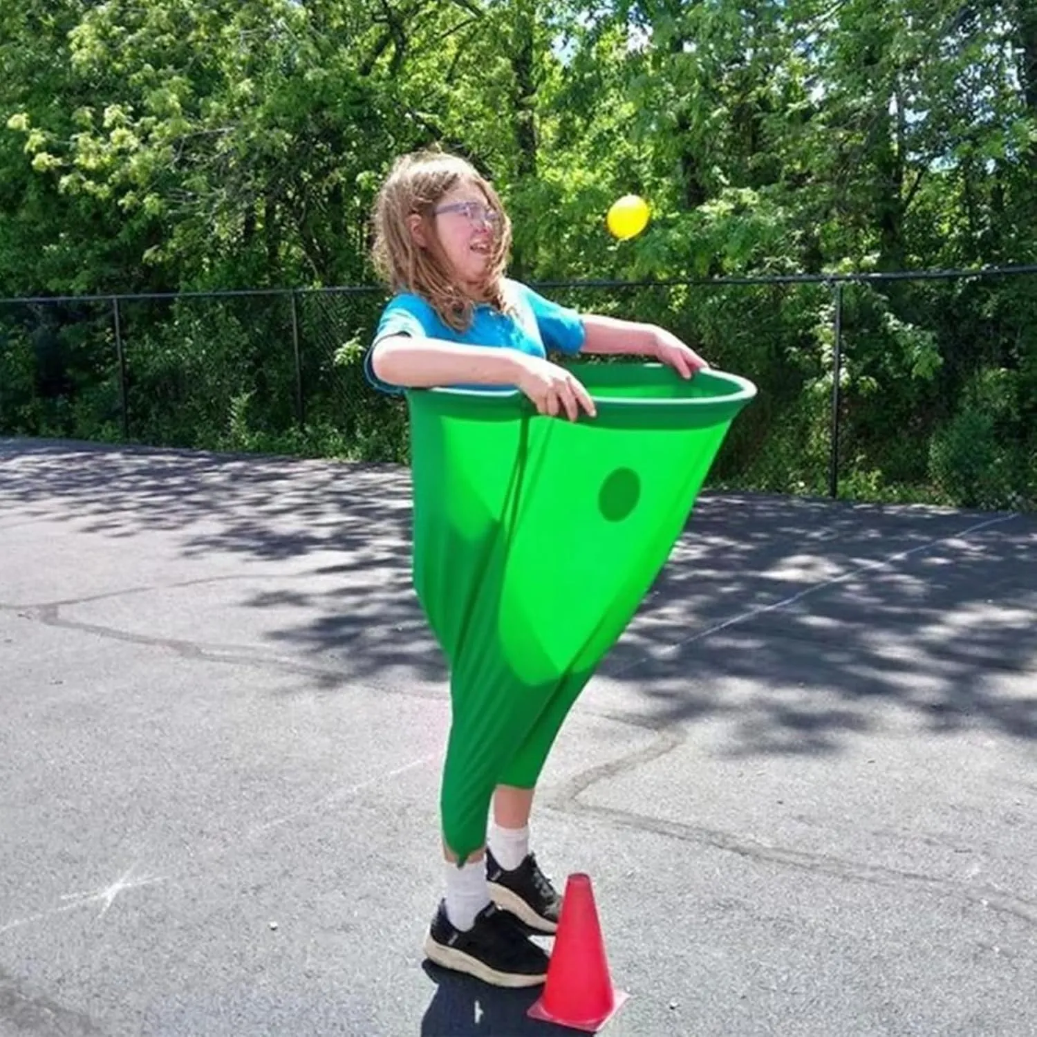 Granny Pants Yard GameSet - 2pcs Freaky Pants Game with 4 Bouncy Balls & 2 Marker Cones,Fun and Engaging Yard Game for All Ages,Outdoor Recreational Games,Group Ball Activity