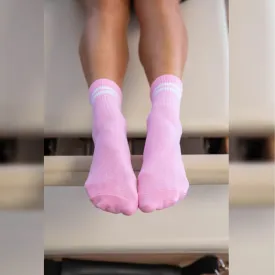 Grippy Crew Socks - Pink (Barre / Pilates)
