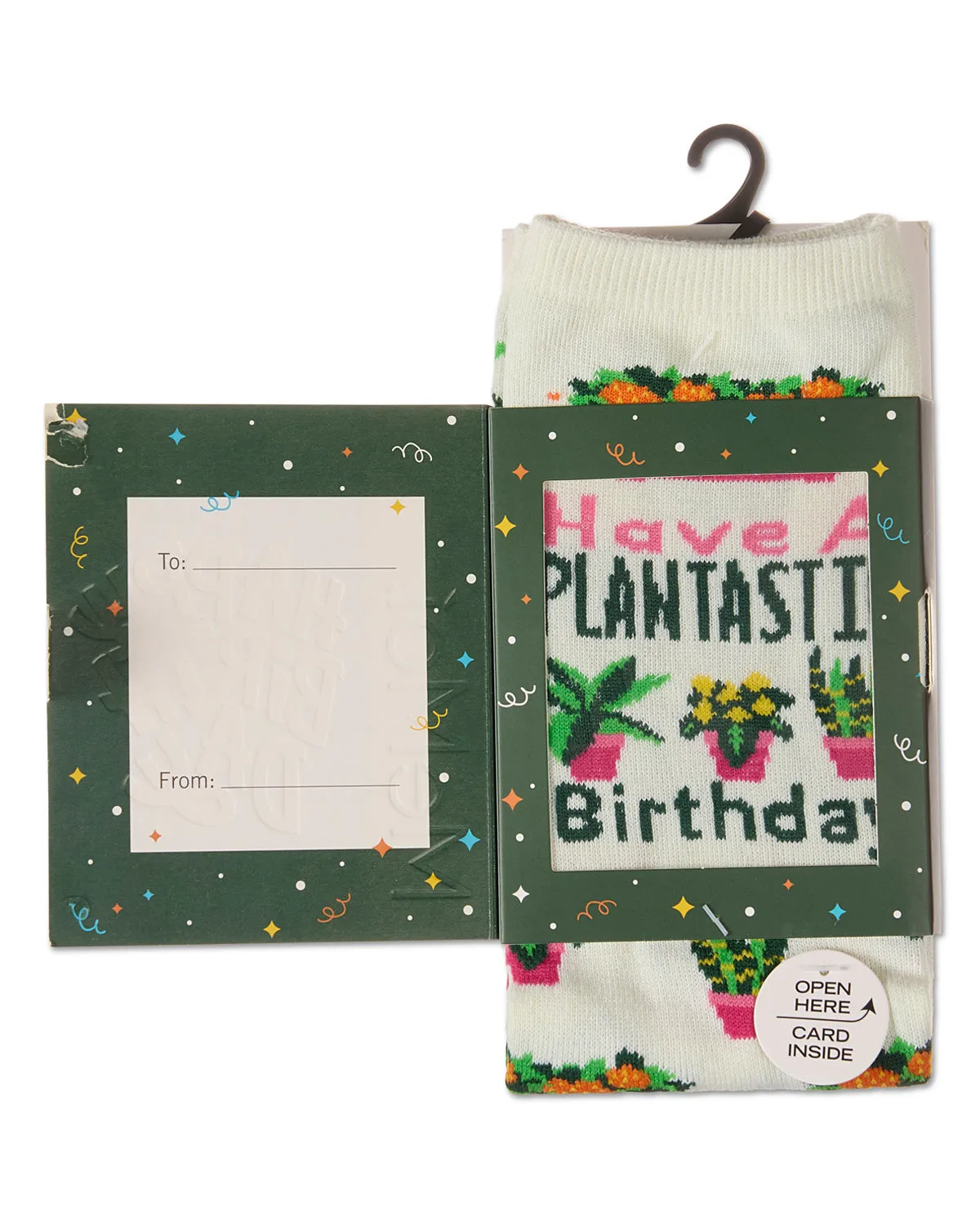 Have a Plantastic Birthday Greeting Card Crew Socks