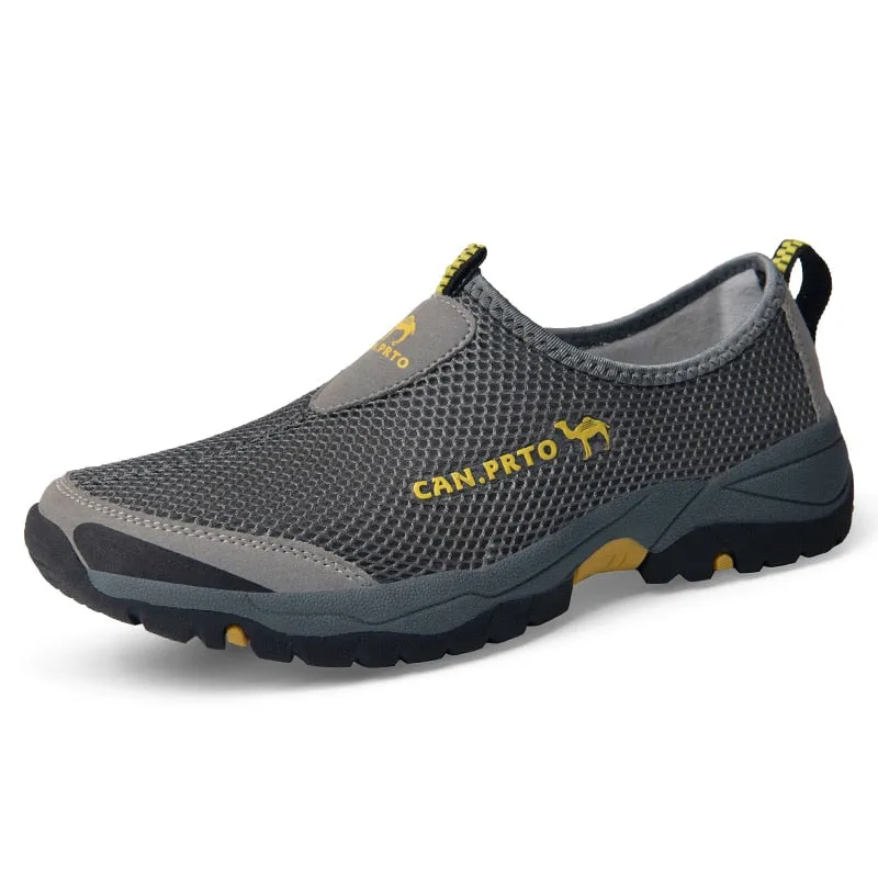Hnzxzm Summer Mesh Shoes Men Sneakers Plus Size Lightweight Breathable Walking Footwear New Slip-On Comfortable Casual Men's Shoes