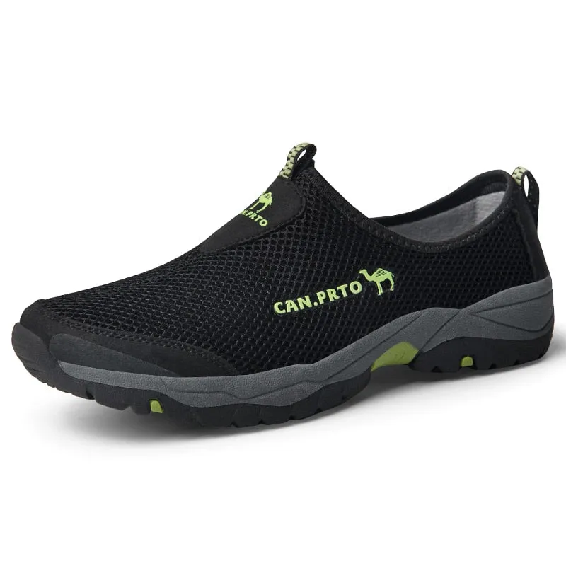 Hnzxzm Summer Mesh Shoes Men Sneakers Plus Size Lightweight Breathable Walking Footwear New Slip-On Comfortable Casual Men's Shoes