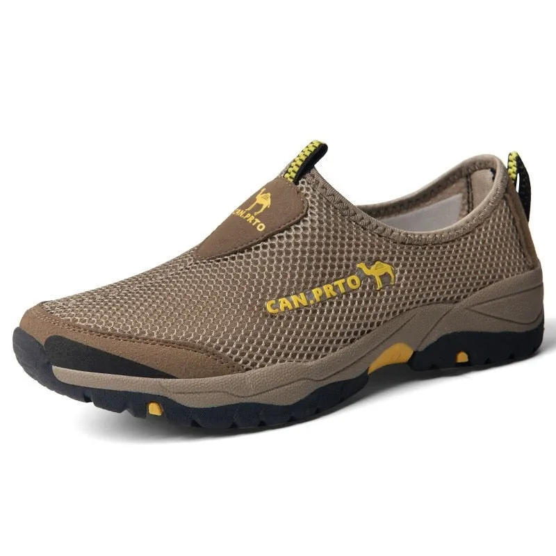Hnzxzm Summer Mesh Shoes Men Sneakers Plus Size Lightweight Breathable Walking Footwear New Slip-On Comfortable Casual Men's Shoes