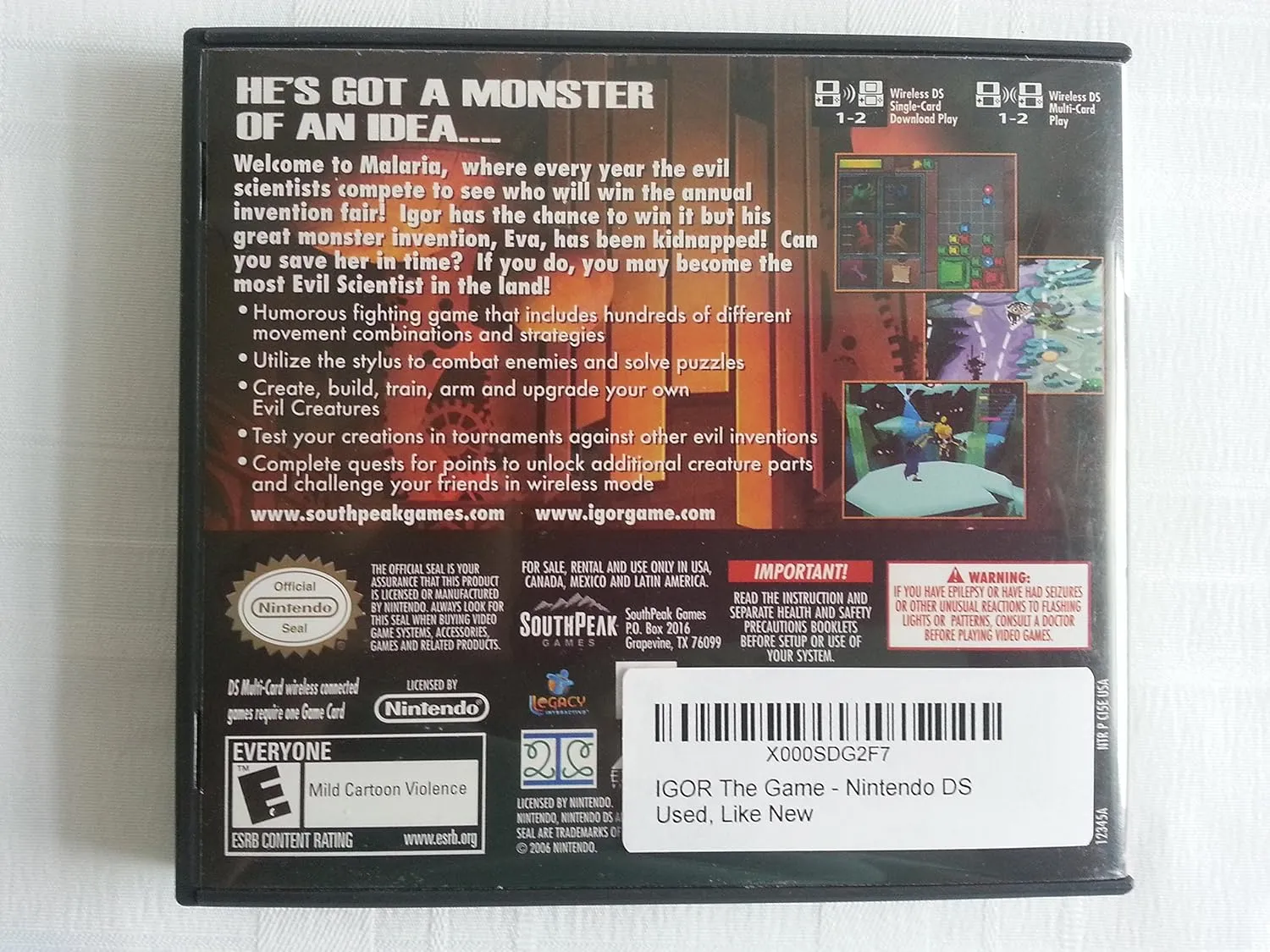 IGOR The Game - Nintendo DS