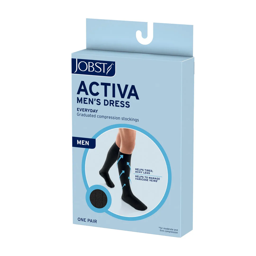 Jobst Activa Mens Dress Knee High Closed Toe 8-15 Black