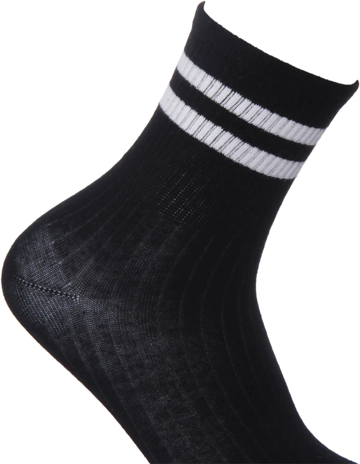 Justinreess England Stripe Socks In Black White For Men
