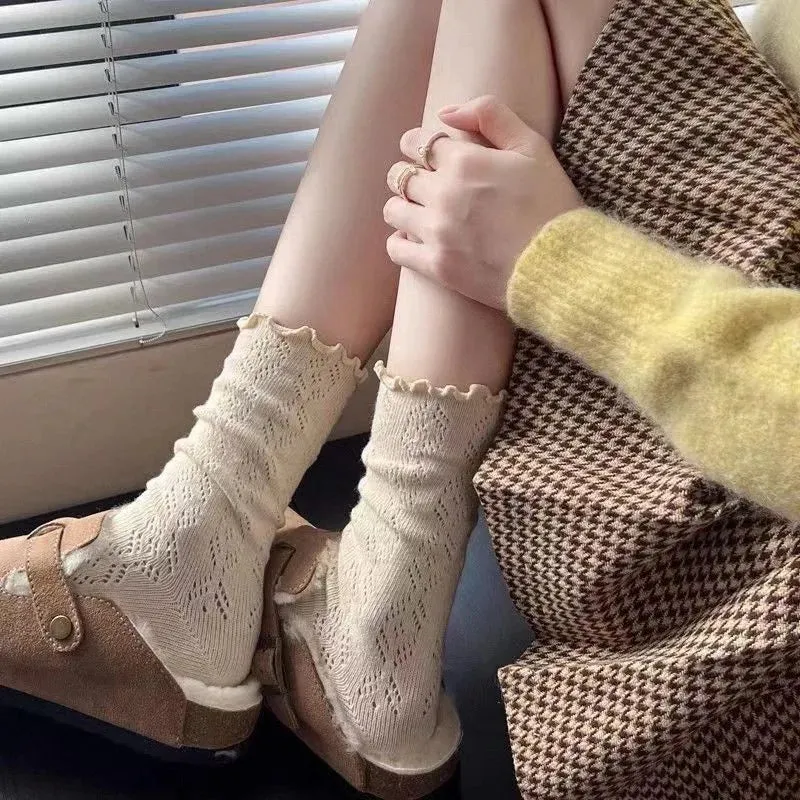 Lace Cotton Long Socks